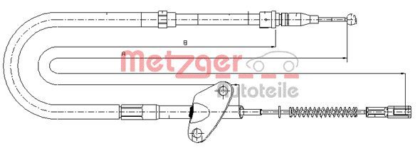 Cięgło, hamulec postojowy METZGER 10.9872