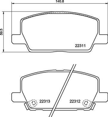 Zestaw klocków hamulcowych, hamulce tarczowe BREMBO P 07 012