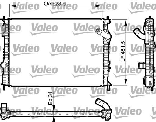 Chłodnica, układ chłodzenia silnika VALEO 735461