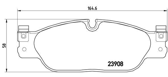 Zestaw klocków hamulcowych, hamulce tarczowe BREMBO P 36 021