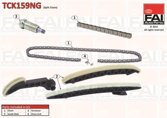 Zestaw łańcucha rozrządu FAI AutoParts tck159ng