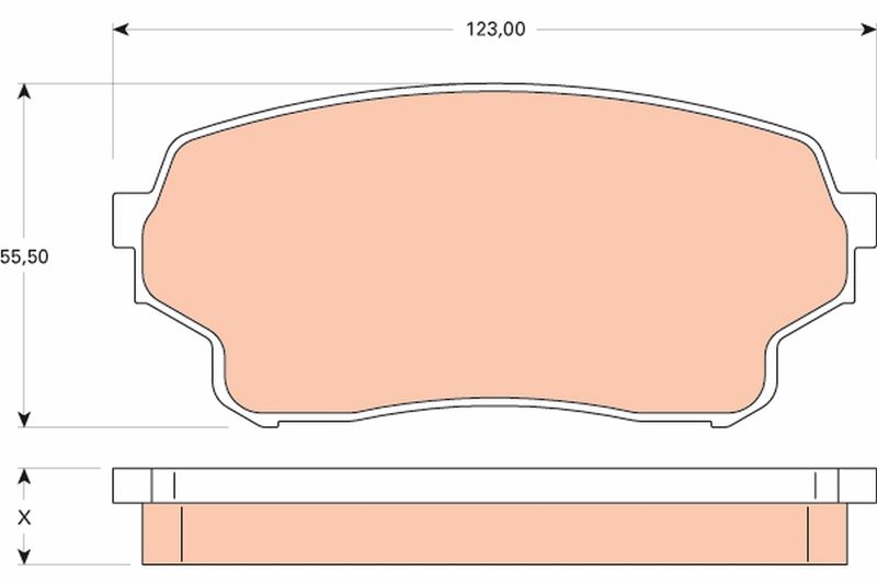 Zestaw klocków hamulcowych, hamulce tarczowe TRW GDB3490