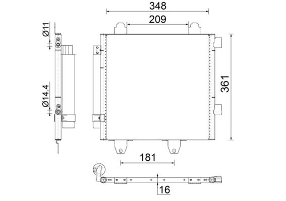 Skraplacz, klimatyzacja MAHLE AC459001S
