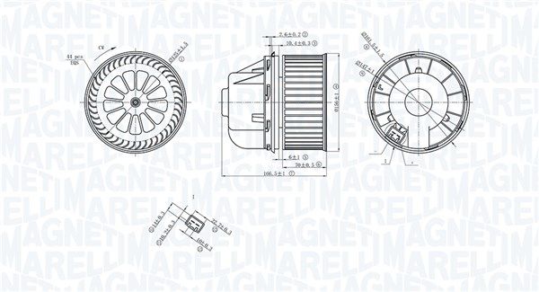 Wentylator wewnętrzny MAGNETI MARELLI 069412729010