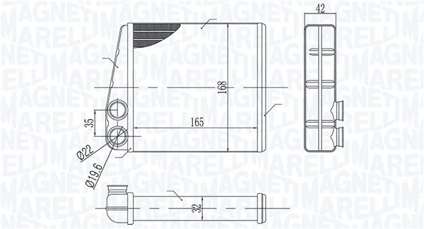 Wymiennik ciepła, ogrzewanie wnętrza MAGNETI MARELLI 350218440000