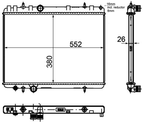 Chłodnica, układ chłodzenia silnika MAHLE CR1144000P