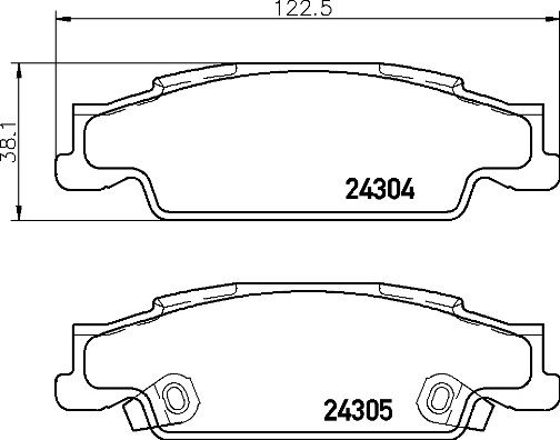 Zestaw klocków hamulcowych, hamulce tarczowe BREMBO P 09 007
