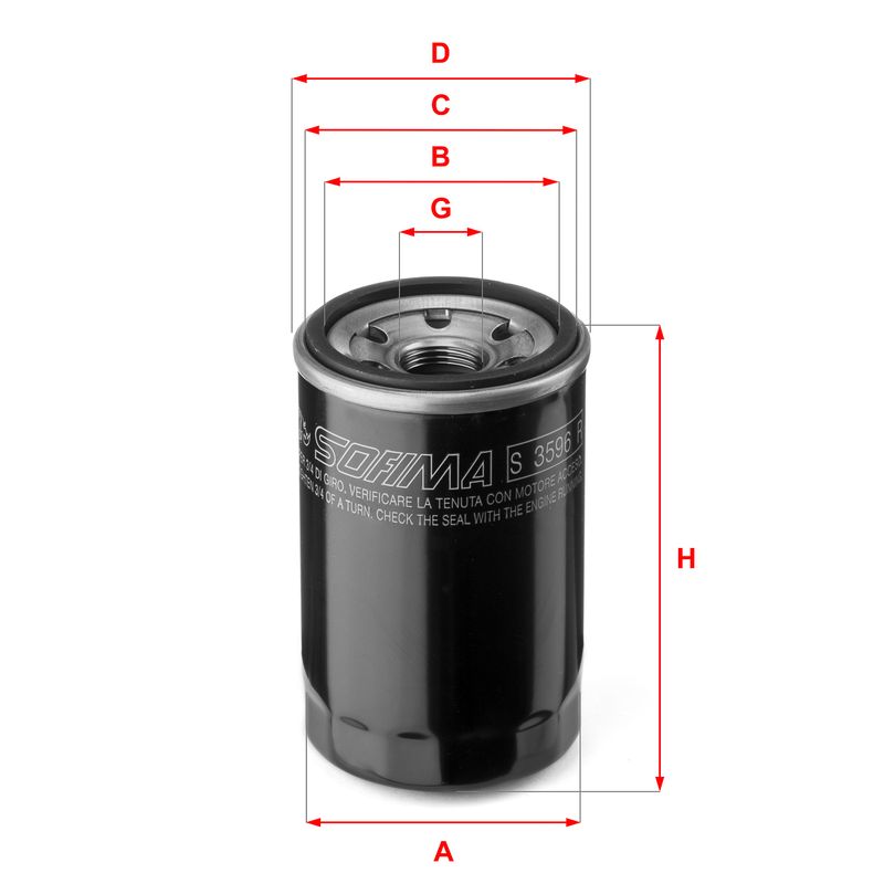 Filtr oleju SOFIMA S 3596 R