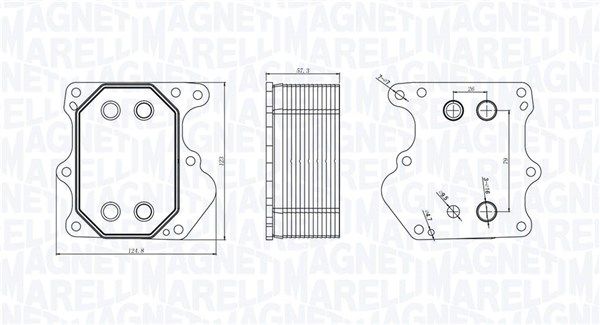 Chłodnica oleju, olej silnikowy MAGNETI MARELLI 350300000500