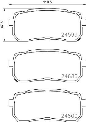 Zestaw klocków hamulcowych, hamulce tarczowe BREMBO P 30 080