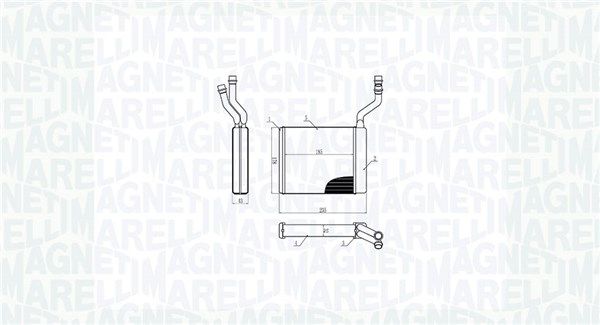 Wymiennik ciepła, ogrzewanie wnętrza MAGNETI MARELLI 350218425000