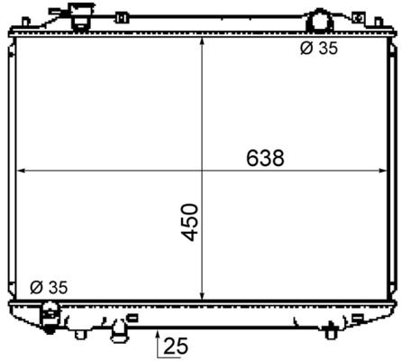 Chłodnica, układ chłodzenia silnika MAHLE CR1746000S
