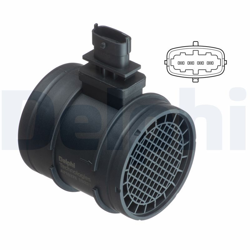 Przepływomierz masowy powietrza DELPHI AF10378-12B1