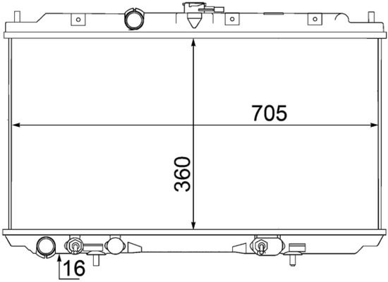 Chłodnica, układ chłodzenia silnika MAHLE cr 1488 000s