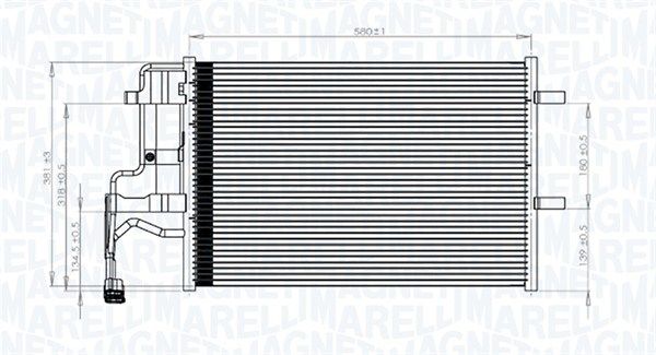 Skraplacz, klimatyzacja MAGNETI MARELLI 350203844000