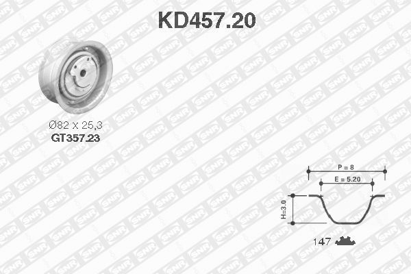 Zestaw paska rozrządu SNR KD457.20