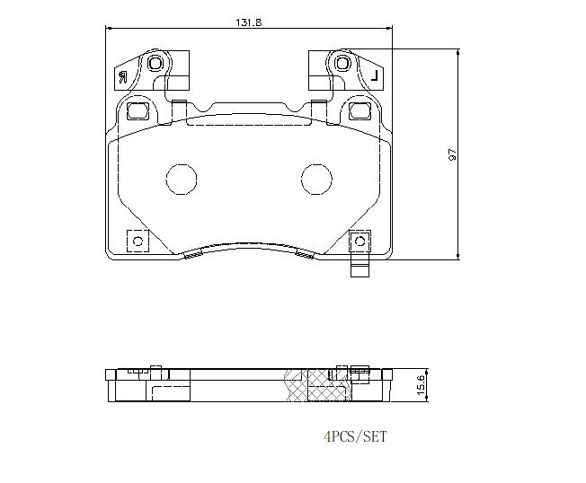 Zestaw klocków hamulcowych, hamulce tarczowe BREMBO P 10 064E