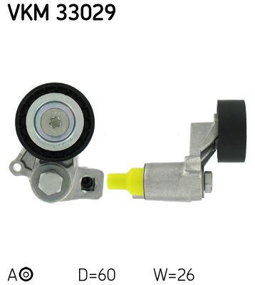 Rolka napinacza, pasek klinowy wielorowkowy SKF VKM 33029