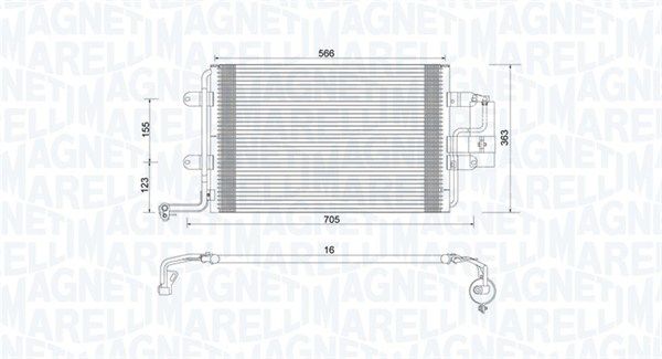 Skraplacz, klimatyzacja MAGNETI MARELLI 350203735000