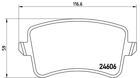 Zestaw klocków hamulcowych, hamulce tarczowe BREMBO P 85 099