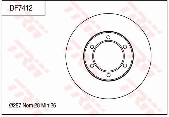Tarcza hamulcowa TRW DF7412