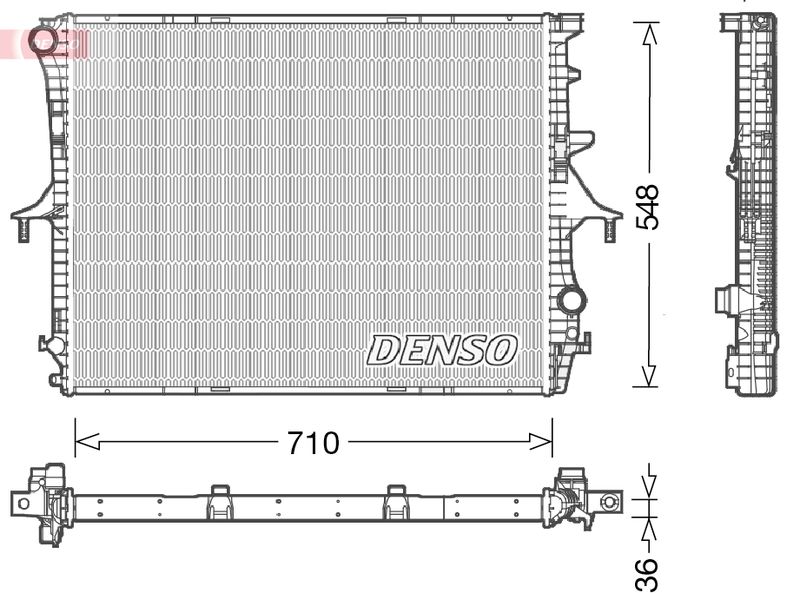 Chłodnica, układ chłodzenia silnika DENSO DRM02026