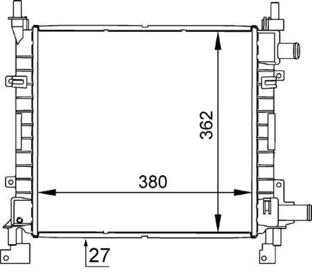 Chłodnica, układ chłodzenia silnika MAHLE CR626000S