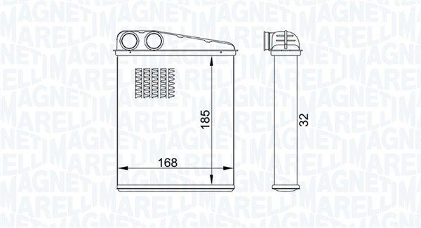 Wymiennik ciepła, ogrzewanie wnętrza MAGNETI MARELLI 350218457000