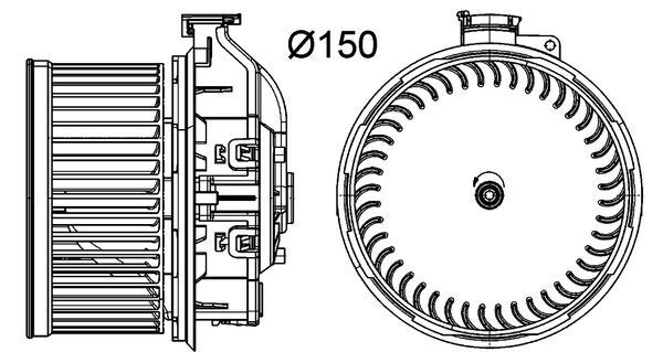 Wentylator wewnętrzny MAHLE ab 259 000p