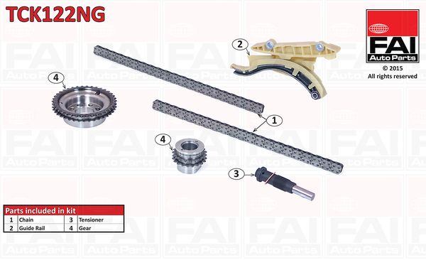 Zestaw łańcucha rozrządu FAI AutoParts tck122ng