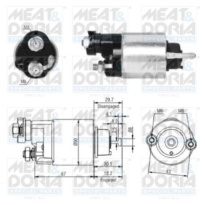 Włącznik elektromagnetyczny, rozrusznik MEAT & DORIA 46149