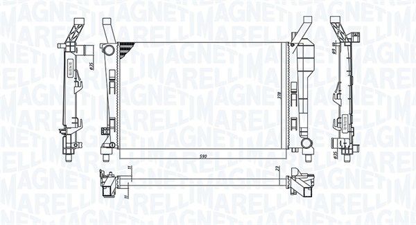 Chłodnica, układ chłodzenia silnika MAGNETI MARELLI 350213126200