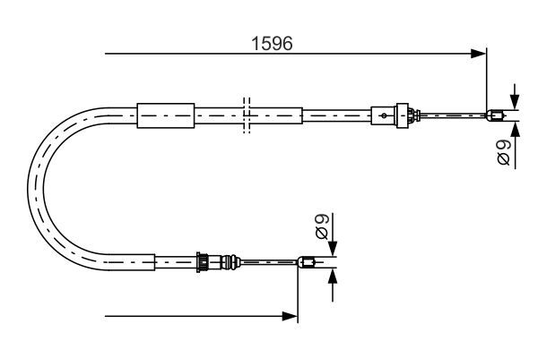 Cięgło, hamulec postojowy BOSCH 1 987 482 334