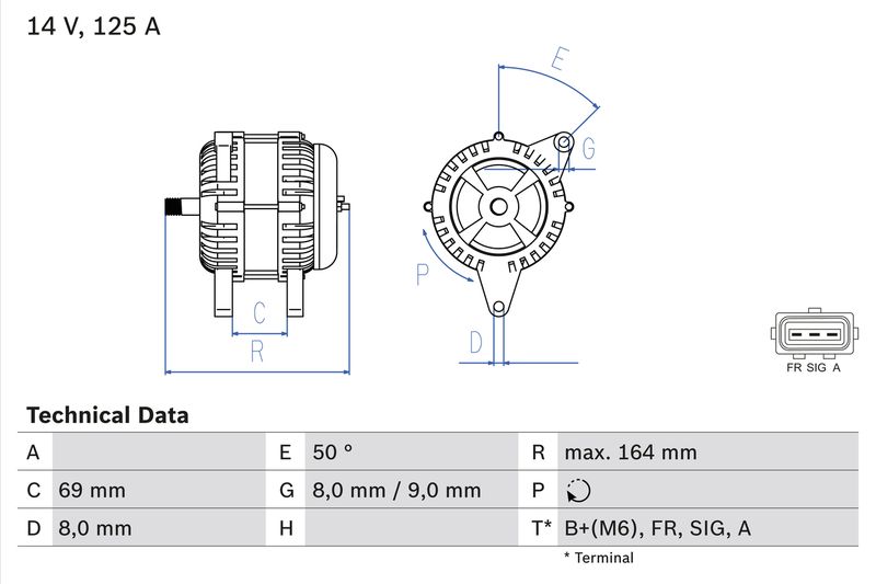 Alternator BOSCH 0 986 049 181