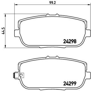 Zestaw klocków hamulcowych, hamulce tarczowe BREMBO P 49 044
