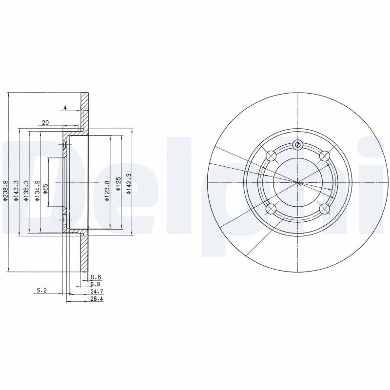 Tarcza hamulcowa DELPHI BG2911