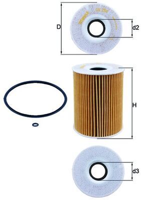 Filtr oleju MAHLE OX254D1