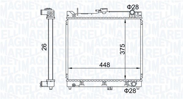 Chłodnica, układ chłodzenia silnika MAGNETI MARELLI 350213192700