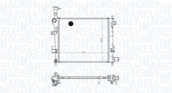Chłodnica, układ chłodzenia silnika MAGNETI MARELLI 350213165400