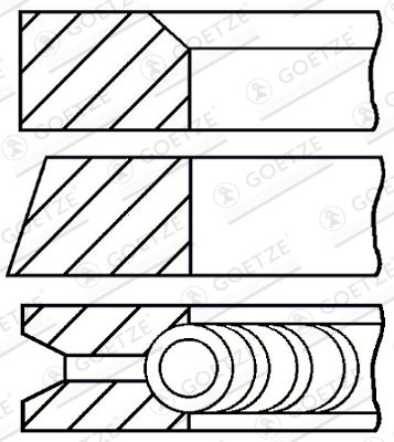 Zestaw pierścieni tłokowych Goetze Engine 08-502200-00