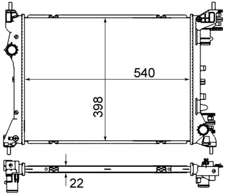 Chłodnica, układ chłodzenia silnika MAHLE CR2056000S