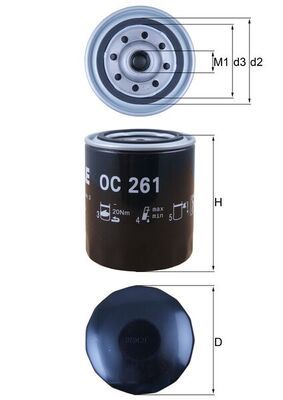 Filtr oleju KNECHT OC 261