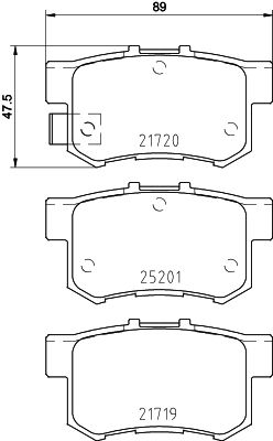 Zestaw klocków hamulcowych, hamulce tarczowe BREMBO P 79 027