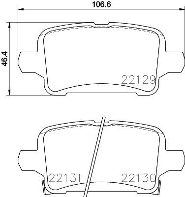 Zestaw klocków hamulcowych, hamulce tarczowe BREMBO P 59 090