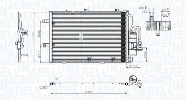 Skraplacz, klimatyzacja MAGNETI MARELLI 350203770000