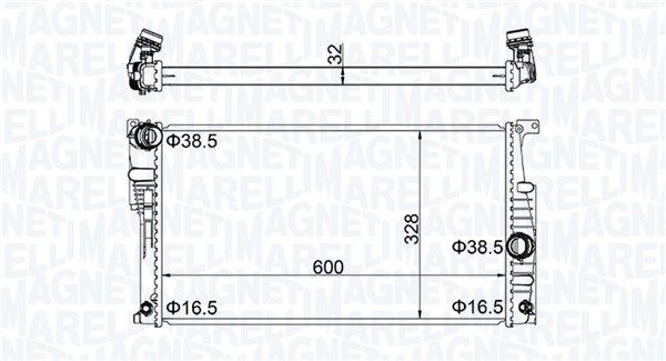 Chłodnica, układ chłodzenia silnika MAGNETI MARELLI 350213202300