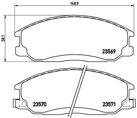 Zestaw klocków hamulcowych, hamulce tarczowe BREMBO P 30 013