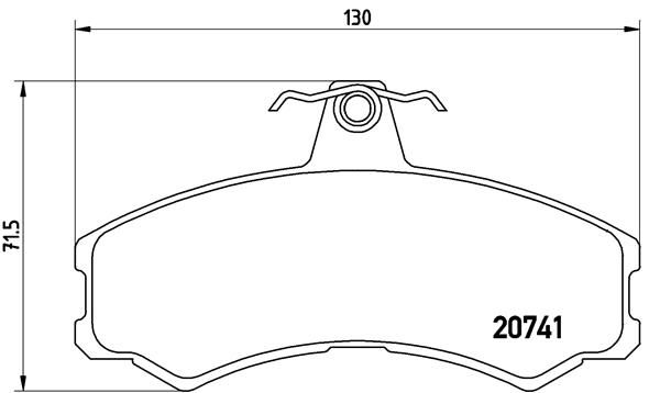 Zestaw klocków hamulcowych, hamulce tarczowe BREMBO P A6 024