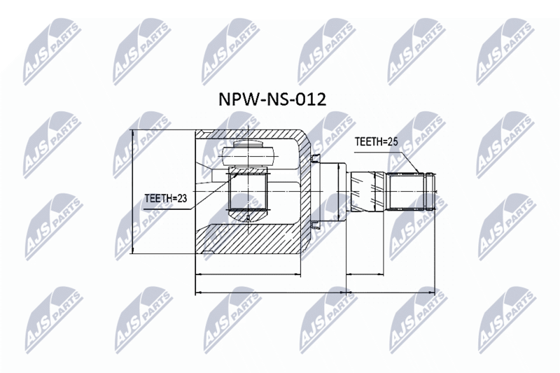 Zestaw przegubu, wał napędowy NTY NPW-NS-012