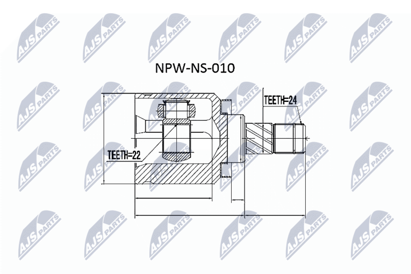 Zestaw przegubu, wał napędowy NTY NPW-NS-010